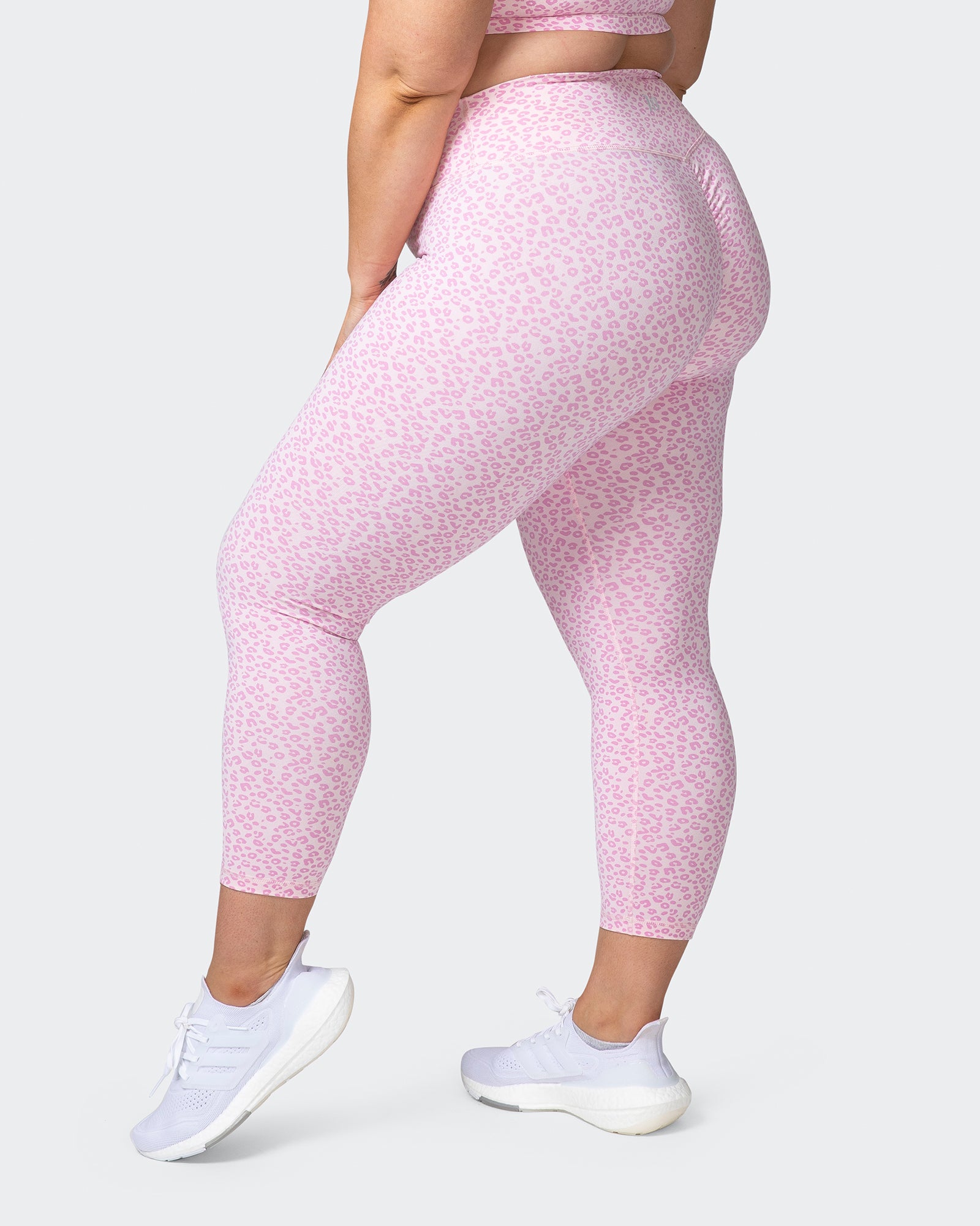 Signature Scrunch 7/8 Leggings - Rose Quartz Mini Cheetah Print