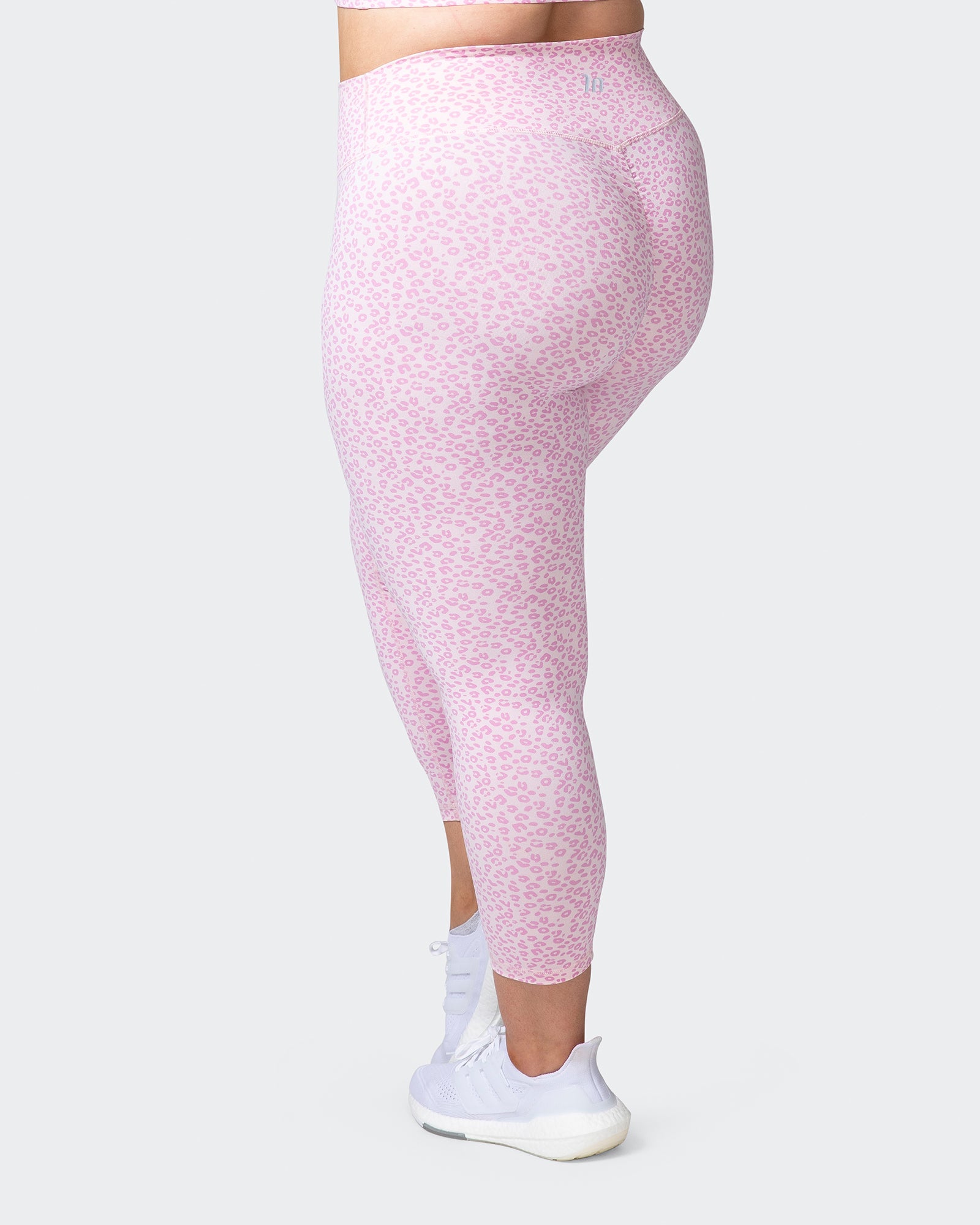 Signature Scrunch 7/8 Leggings - Rose Quartz Mini Cheetah Print