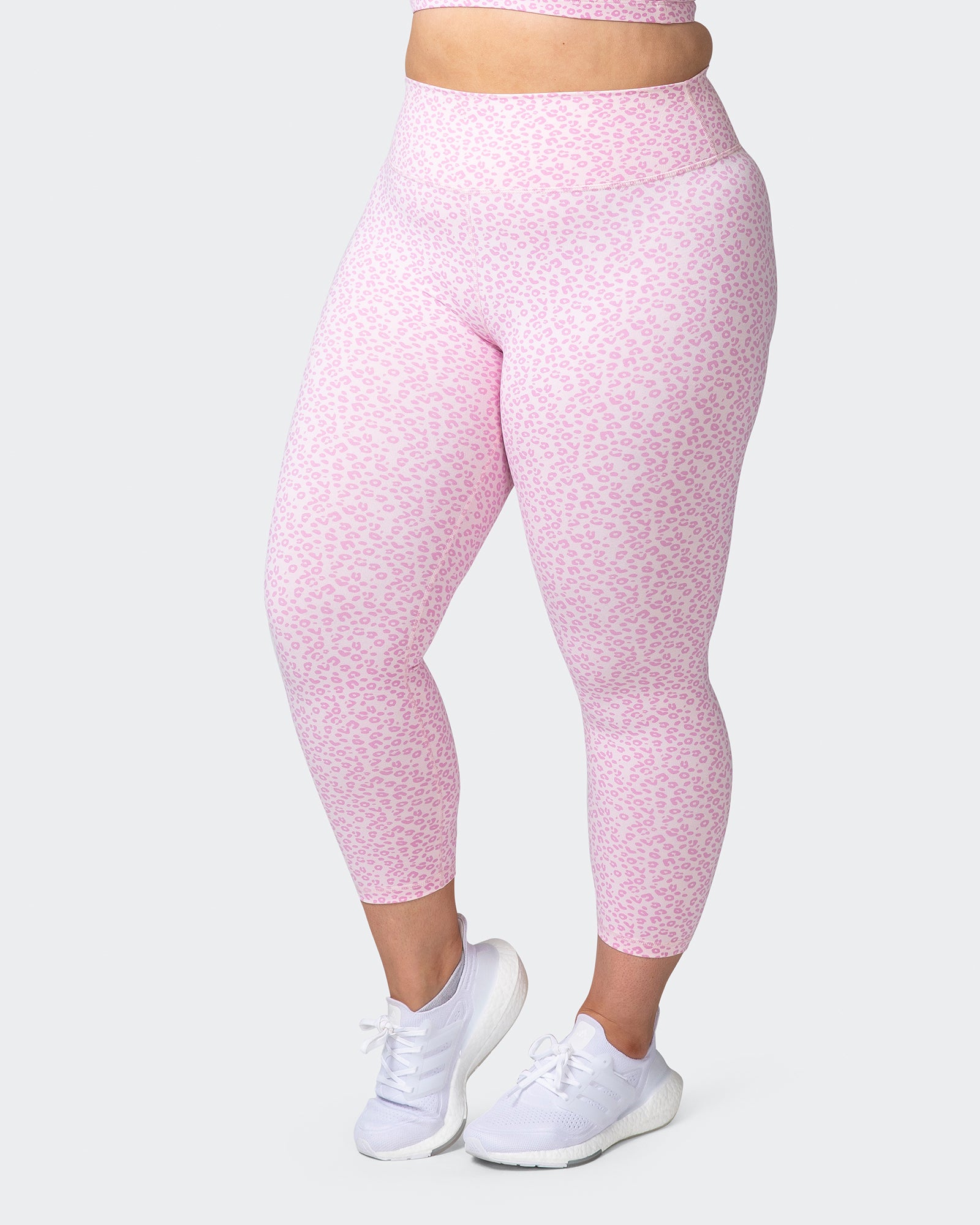 Signature Scrunch 7/8 Leggings - Rose Quartz Mini Cheetah Print