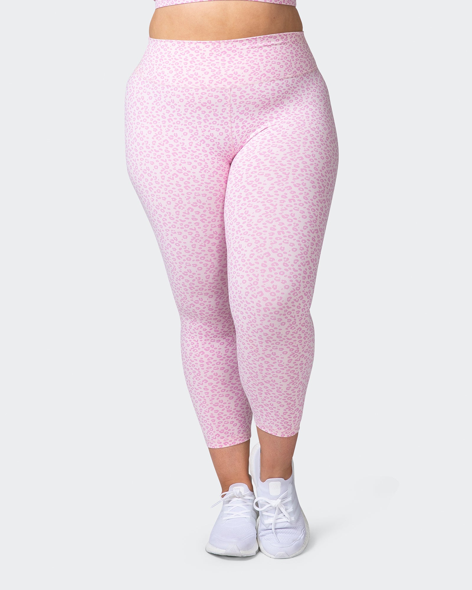 Signature Scrunch 7/8 Leggings - Rose Quartz Mini Cheetah Print