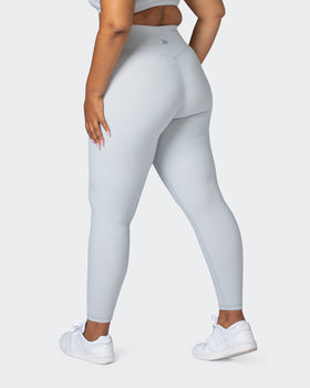 Zero Rise Rib Ankle Length Leggings - Quiet Grey