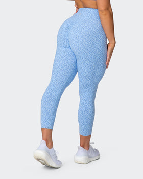 Signature Scrunch 7/8 Leggings - Periwinkle Mini Cheetah Print