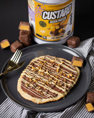 Choc Honeycomb Protein Pizza  