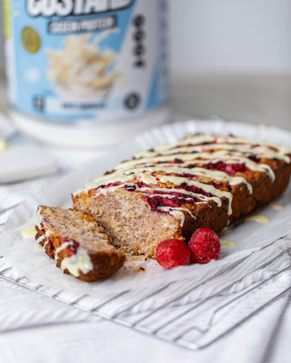 White Choc Raspberry Oat Slice