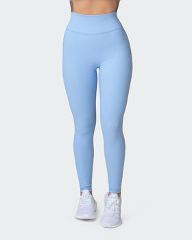 Zero Rise Rib Ankle Length Leggings - Periwinkle