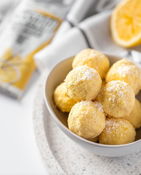 Lemon & Coconut Custard Protein Balls