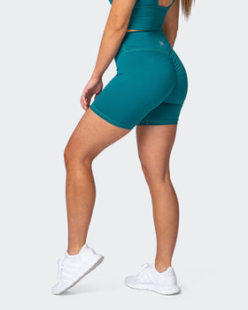 Signature Scrunch Bike Shorts - Teal