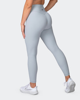 Zero Rise Rib Ankle Length Leggings - Oyster